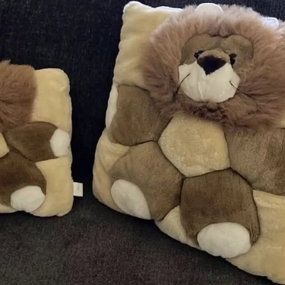 Vintage Stuffed Animal LION Plush Pillow 1998 TWIE Angel Toys Nursery Baby Set